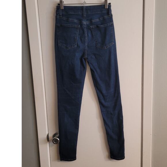 SO Teens Super High Rise Jegging Jeans Size 3/28 Dark Wash Button Fly Stretch - Picture 5 of 13